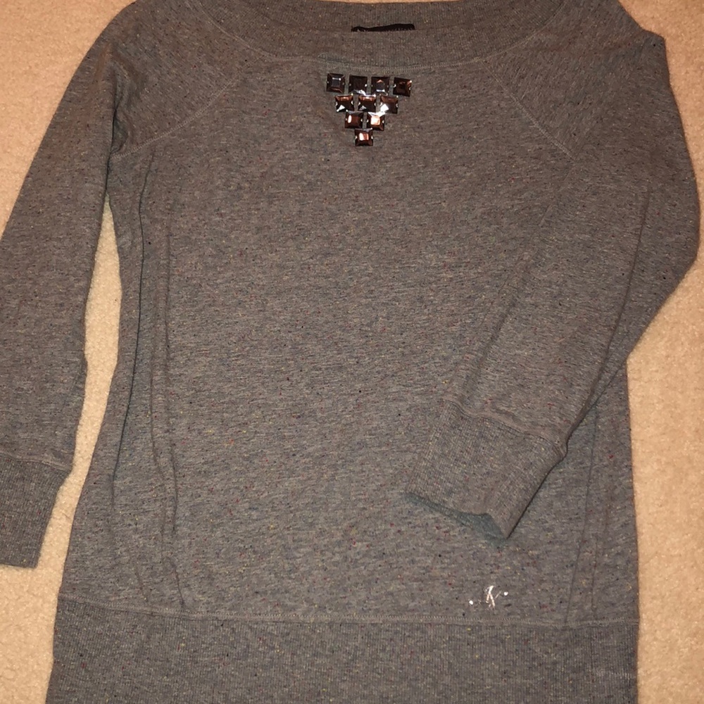 Armani Exchange Top with Stud Jewels Detail